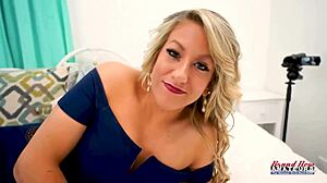 curvy blonde anya pounded deep doggystyle and bent over
