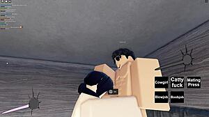 Roblox girl teases into naughty bedroom play session