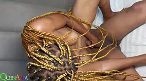 Wife's fat ghana friend bends over for big black cock doggystyle pounding