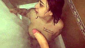 steamy shower sex with big tit argentinian getting pussy licked and fucked