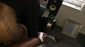 Thot squirts cream on big dick pre-comedy show