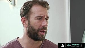 nuru massage babe nicole doshi melts worries naughty cowgirl cum tits 😘💦