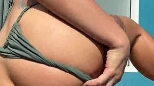 wanna see juicy milf tease pool stranger then get her fat pussy fucked cum-covered