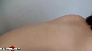 Japanese babe with massive tits gives erotic blowjobs creampies and toy play