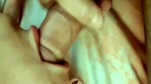 milf gags on cock then takes deep anal pounding close up