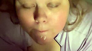 omg i'm drowning in sloppy blowjob debt with this goddess spitting cum on my thong like a total whore 💦😩