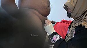 muslim hijab slut sucks hindu boy's thick cock till he cums