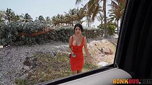 sexy engineer measures huge things on the bus 😏📏