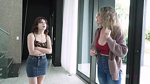 horny stepdaughter evie christian gets punished hard by luke longly's monster cock in garage taboo pov