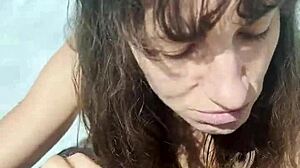 we fuck hard by the pool and blast cumshots on her tits