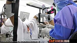 Nurse Angel Santana Spreads for Patient Yesenia Youso in Latex Humiliation