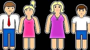 stepsis big tits lead to riding and titty heart play