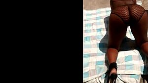 Elvie Whore's Horny Outdoor Phone Masturbation Big Ass Ebony Compilation Part 2