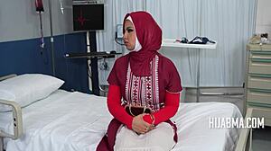 Arab Wife Begs Curvy Doctor Impregnate Her Hijab in Hospital Bed