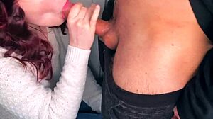 Cutie Gives Sloppy Public Balcony Blowjob Cumshot