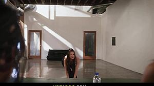 newbie actress chokes on monster cock and gags for her taboo role audition