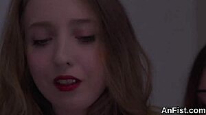 Sexy Lesbo Bombshells Spread and Fist Fuck Anal Holes