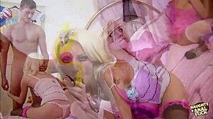 Blonde Hotties Crave Foursome Anal DP Cum in Mouth Thrills!