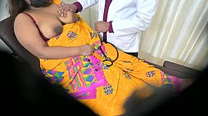 the doctor starts misbehaving with the indian lady patient's big boobs in hospital