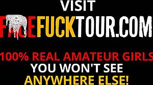 big lips hottie pinned against wall for rough face fucking deepthroat and facial cumshot