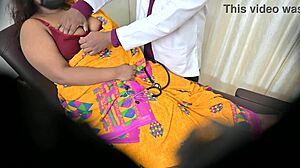 the doctor starts misbehaving with the indian lady patient's big boobs in hospital
