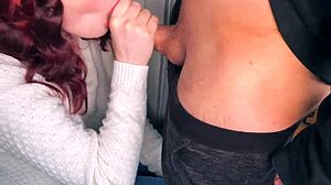 Cutie Gives Sloppy Public Balcony Blowjob Cumshot