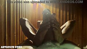 Violeta Greys Sauna Footjob Tease Dripping Tits Ass Soles