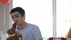 how does big tits stepmom summer hart suck stepsons monster cock in horny foursome with amber stark?