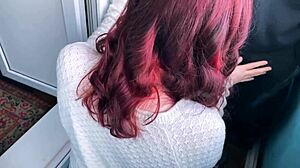 Cutie Gives Sloppy Public Balcony Blowjob Cumshot