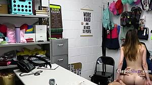 Petite Thief Gets Birthday Blackmail Blowjob and Petite Punishment from Burglar