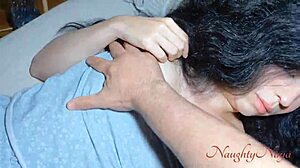 stepmom sneaks out to suck my monster cock on night walk