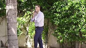 vanna bardot drops knees sucking neighbor cock hungrily