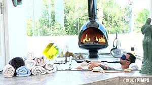 oh god petite blonde braylin bailey i seduced stepdad in hot tub bent over blindfold