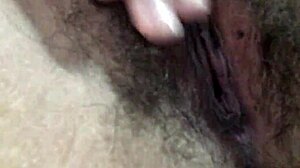 Exotic Filipina Girlfriend Teases Hairy Tight Pussy Solo at Home