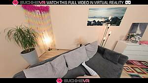 brunette teen rebecca nikson smokes cock then rides it hard in vr with piercings and tattoos