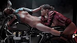 Damn, those evil abode girls fuck hard and cum explosively right on the motorcycle!