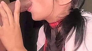 Petite Mexican MILF In Schoolgirl Lingerie Gets Amateur Pounded!