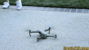 Blonde babe bent over riding huge monster cock doggystyle till creampie explosion!