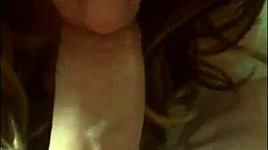 Huge White Cock Gets Sloppy POV Blowjob from Glasses Wife