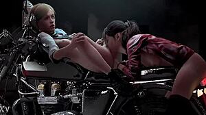 Damn, those evil abode girls fuck hard and cum explosively right on the motorcycle!