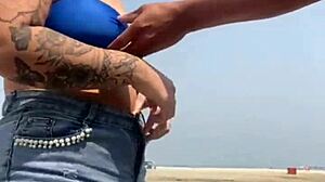 virgin boy falls for swollen pussy flashing at beach apartment