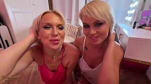 curvy blondes greta foss and texass deepthroat choke on huge cocks in ffm sloppy 3some