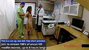 Melany Lopez spreads natural tits and heels for patient's deep intern-al exam