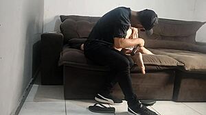 A Brazilian housewife submits to cop's domination to save hubby from jail, bareback assfucked rough.