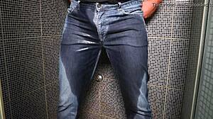 Oh man I peed my jeans then cumshot everywhere