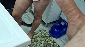 stepmom walks in on my naked jerk off and eyes my big cock for handjob