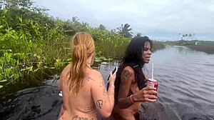 Wanna watch 5 naked Brazilian friends hike and fuck in the woods?