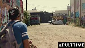 imagine vicky chase's juicy ass licked by biker before she rides hard