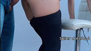 He hired me just to suck his cock but craved fucking my tight pussy too