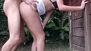 NEIGHBOR FUCKS ME RAW IN BACKYARD BAREBACK PUSSY LICKING MONSTER COCK RIDE!